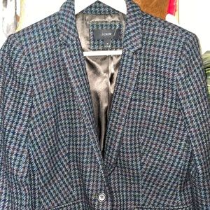J Crew Wool Herringbone Blazer